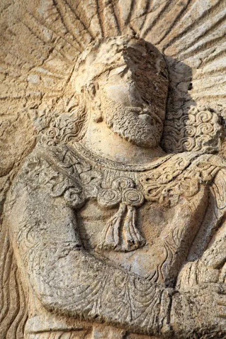 Framed Print : Relief of Shapur II (370), Taq-e Bostan, province Kermanshah, Iran Framed Print : Relief of Shapur II (370), Taq-e Bostan, province Kermanshah, Iran