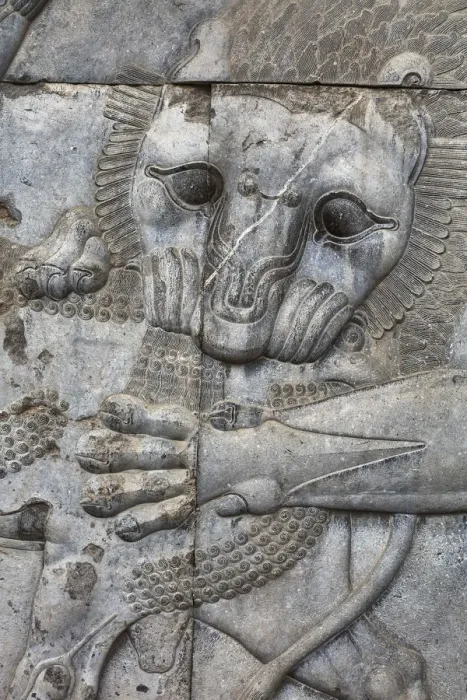 Framed Print : Relief on staircase, Apadana Palace, Persepolis, ceremonial capital of Achaemenid Empire Framed Print : Relief on staircase, Apadana Palace, Persepolis, ceremonial capital of Achaemenid Empire