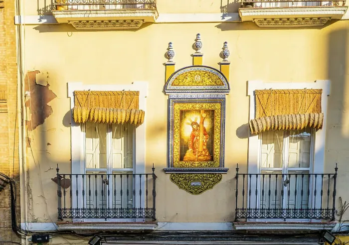 Framed Print : Religious icons, Seville, Andalusia, Spain