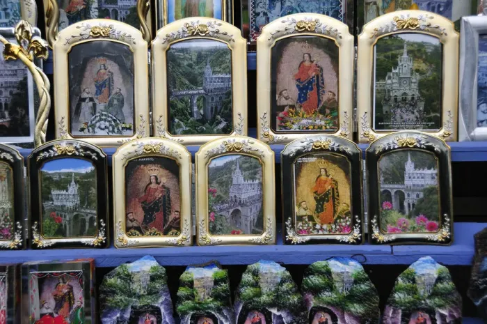 Framed Print : Religious souvenirs, Las Lajas, Colombia, South America Framed Print : Religious souvenirs, Las Lajas, Colombia, South America