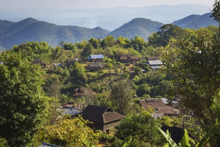 Framed Print : Remote village of Palaung hill tribe near Hsipaw, Hsipaw Township, Kyaukme District Framed Print : Remote village of Palaung hill tribe near Hsipaw, Hsipaw Township, Kyaukme District