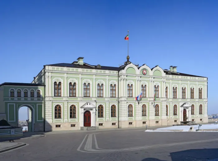 Framed Print : Residence of president of Tatarstan, Kazan Kremlin, Tatarstan, Russia