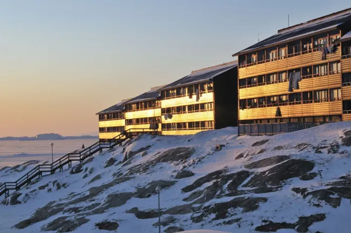Framed Print : residential houses in Ilulissat, Greenland Framed Print : residential houses in Ilulissat, Greenland