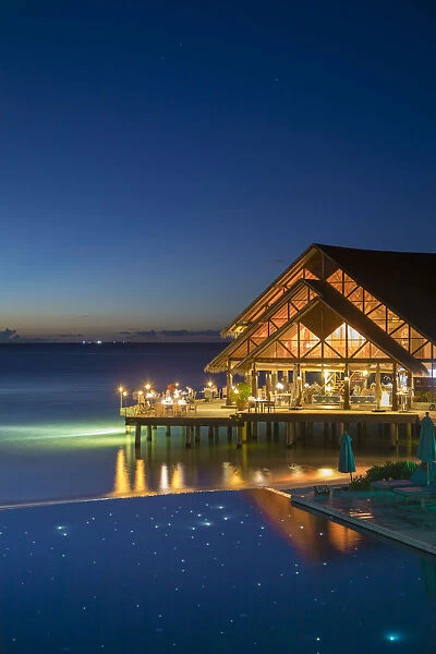 Restaurant at the Anantara Dhigu resort, South Male Atoll, Maldives