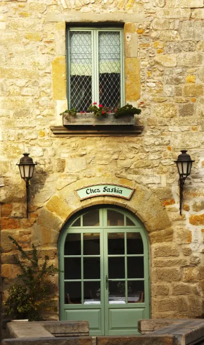 Framed Print : Restaurant Door, Carcassonne, France Framed Print : Restaurant Door, Carcassonne, France