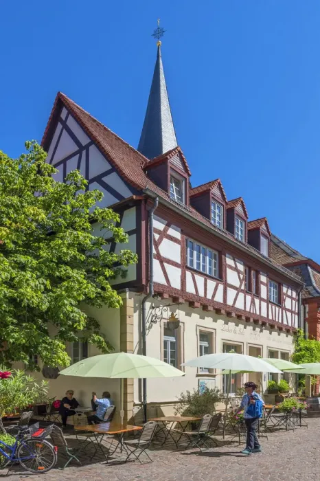 Framed Print : Restaurant at Freinsheim, Palatinate wine road, Rhineland-Palatinate, Germany Framed Print : Restaurant at Freinsheim, Palatinate wine road, Rhineland-Palatinate, Germany
