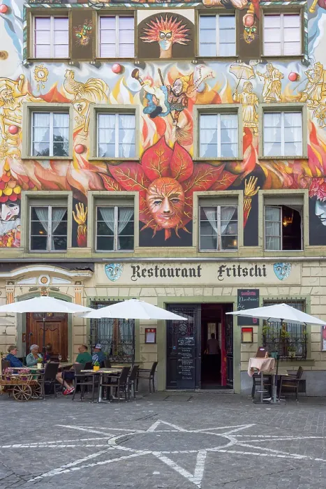 Framed Print : Restaurant Fritschi in the Old Town, Lucerne, Switzerland Framed Print : Restaurant Fritschi in the Old Town, Lucerne, Switzerland