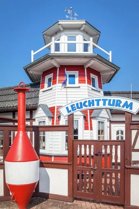 Framed Print : Restaurant Leuchtturm in Zingst, Mecklenburg-West Pomerania, Baltic Sea, North Germany, Germany