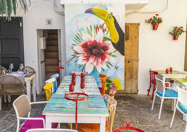 Restaurant, old Town, Ibiza Town, Ibiza, Balearic Islands, Spain