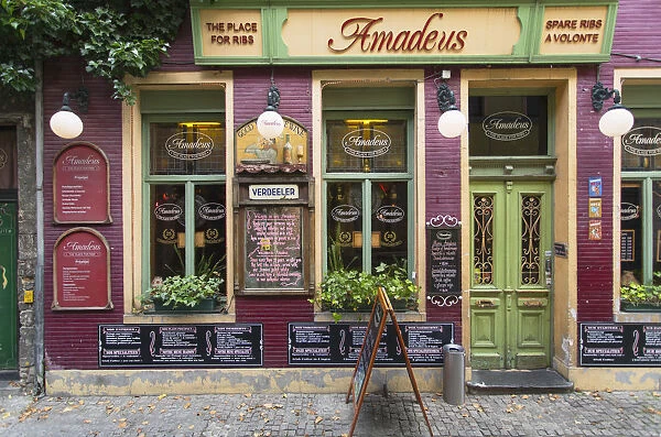 Restaurant in Patershol, Ghent, Flanders, Belgium