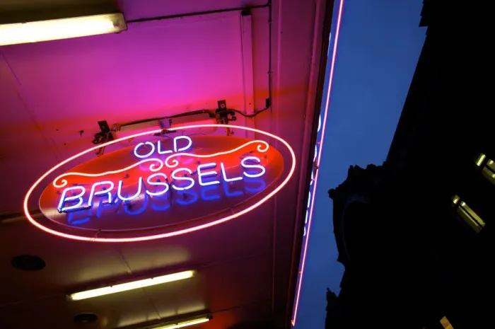 Framed Print : Restaurant sign, Brussels, Belgium Framed Print : Restaurant sign, Brussels, Belgium
