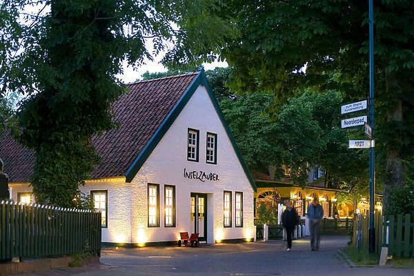 Restaurant, Spiekeroog, the East Frisians, Germany