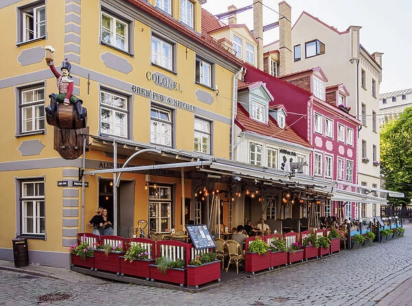 Restaurants at Livu Square, Riga, Latvia