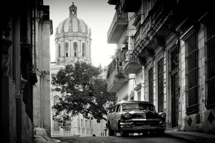 Framed Print : Restored classic American car parked on a street in Havana Centro, Havana, Cuba, Caribbean Framed Print : Restored classic American car parked on a street in Havana Centro, Havana, Cuba, Caribbean