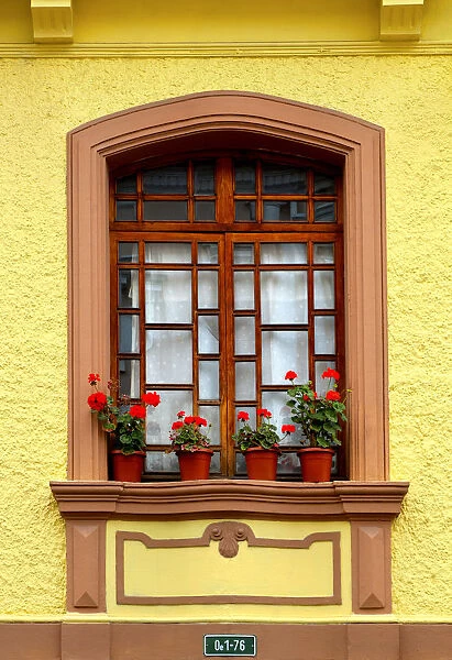 Restored Colonial Architecture, Apartment Window, Calle Venezuela, Quito, Ecuador