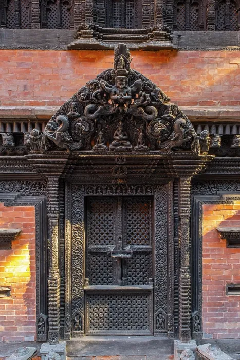 Framed Print : Restored wooden carved doorway at The Dwarika's Hotel, Kathmandu, Nepal Framed Print : Restored wooden carved doorway at The Dwarika's Hotel, Kathmandu, Nepal