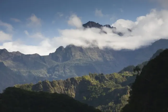 Framed Print : Reunion Island, Cirque de Cilaos, Le Piton des Neiges Framed Print : Reunion Island, Cirque de Cilaos, Le Piton des Neiges