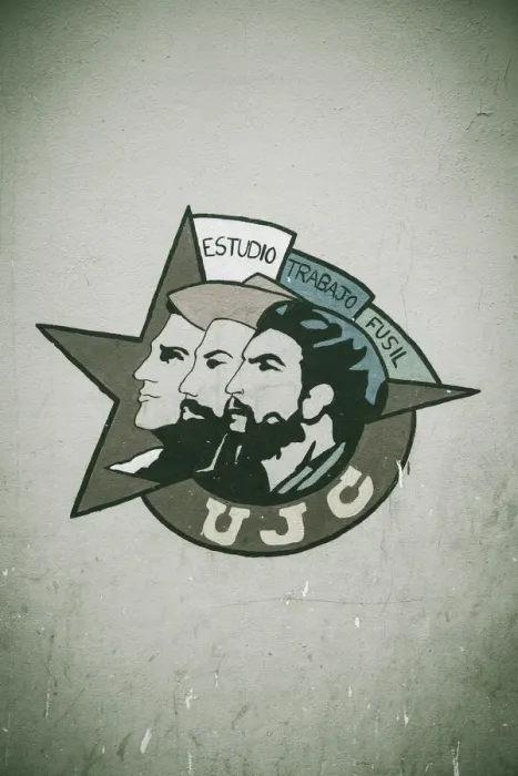 Framed Print : Revolutionary slogan, Habana Vieja, Havana, Cuba