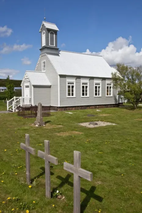 Framed Print : Reykholt old church was built in 1887 Framed Print : Reykholt old church was built in 1887