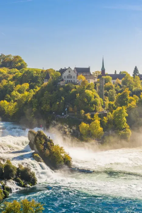 Framed Print : Rhine Falls (Rheinfall) and Laufen Castle, Schaffhausen, Switzerland Framed Print : Rhine Falls (Rheinfall) and Laufen Castle, Schaffhausen, Switzerland