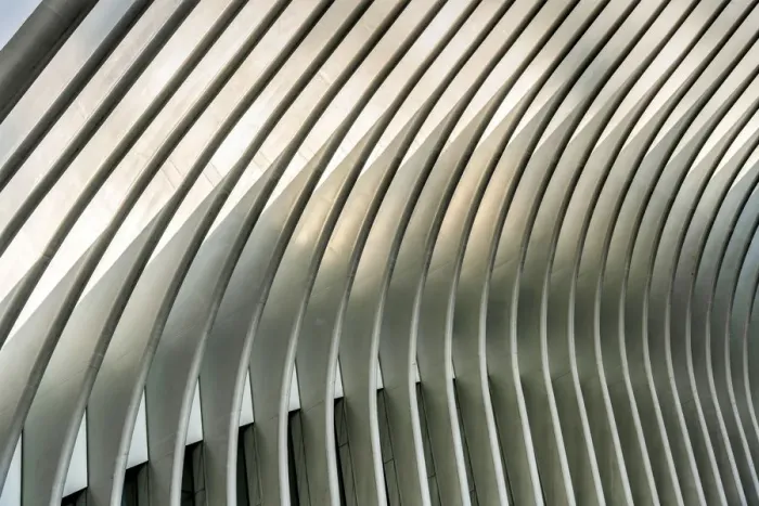 Framed Print : Ribs of Oculus station house designed by architect Santiago Calatrava Framed Print : Ribs of Oculus station house designed by architect Santiago Calatrava