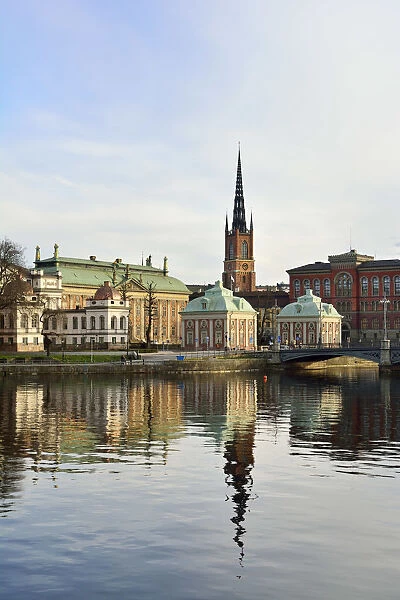 Riddarholmen with the Riddarholmskyrkan (Church). Stockholm, Sweden