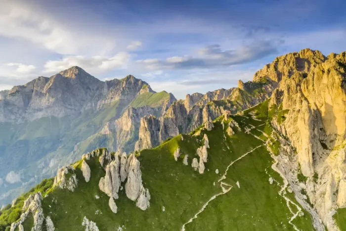 Framed Print : Rifugio Rosalba framed by rocks of Grignetta and Grignone mountains in the background Framed Print : Rifugio Rosalba framed by rocks of Grignetta and Grignone mountains in the background
