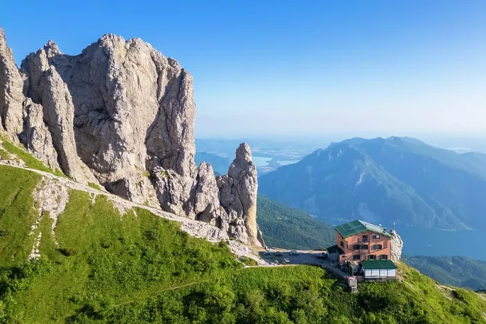 Framed Print : Rifugio Rosalba and Grignetta (Grigna Meridionale) with Torre Cinquantenario and Torre Cecilia in summer. Piani Resinelli, Lecco, Lombardy, Italy
