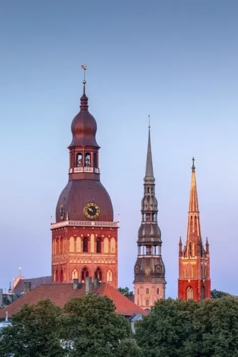 Framed Print : Riga Cathedral, St Peters Church and St Saviours Anglican Church Framed Print : Riga Cathedral, St Peters Church and St Saviours Anglican Church