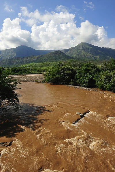 Rio Magdalena in flood, near Girardot, Colombia, South America