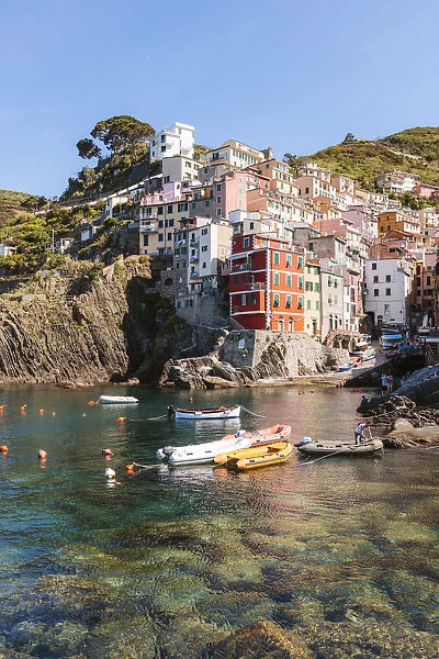 Riomaggiore at daytime, Cinque Terre, Liguria, Italy