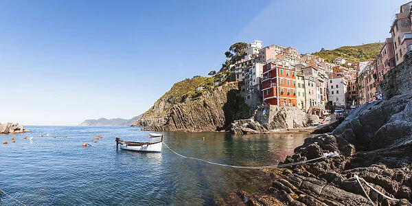 Riomaggiore at daytime, Cinque Terre, Liguria, Italy