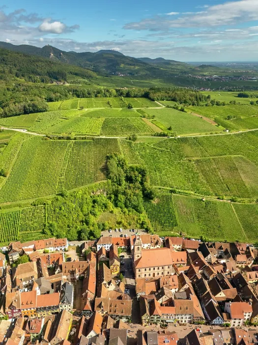 Framed Print : Riquewihr, Alsace wine region, France