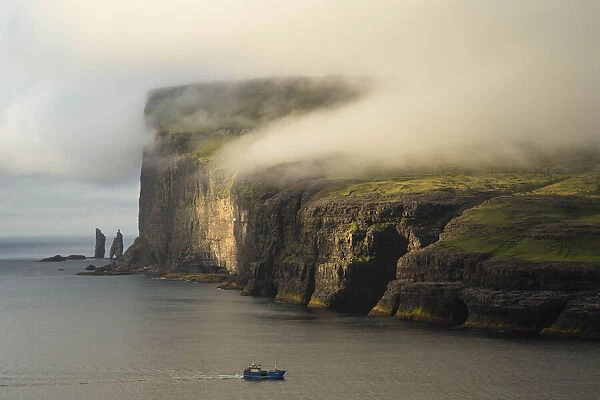 Rising and Kellingin sea stacks. Faroe Islands