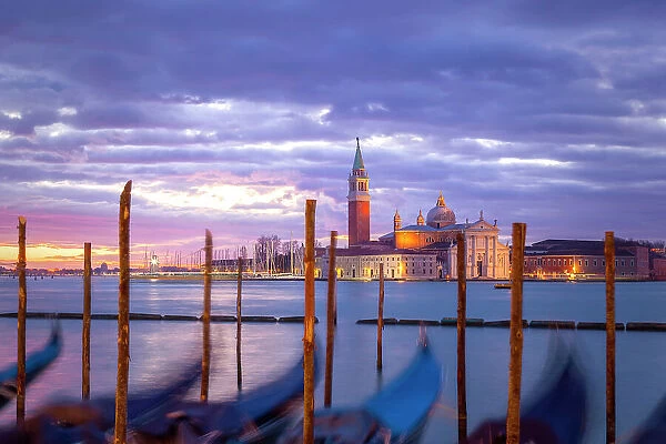 Riva degli Schiavoni with St. george Island on the backgrund, Venice, Veneto, Italy