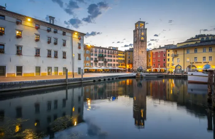 Framed Print : Riva del Garda at sunrise, Garda LAke, Trentino Alto Adige, Italy Framed Print : Riva del Garda at sunrise, Garda LAke, Trentino Alto Adige, Italy