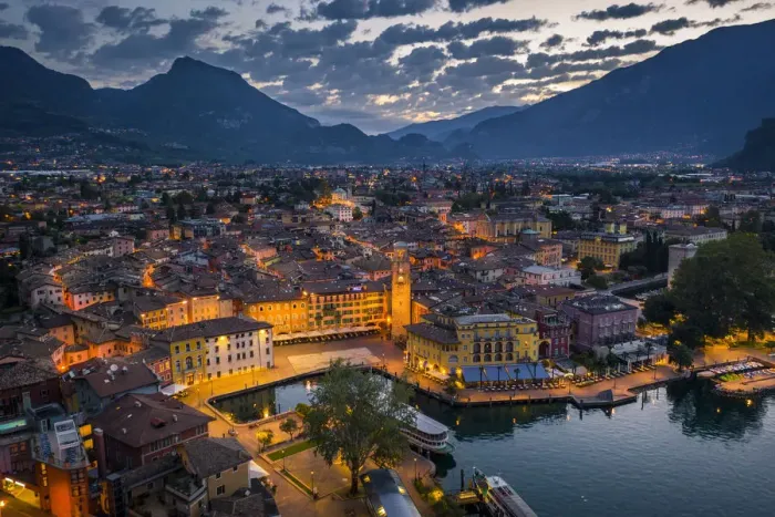 Framed Print : Riva del Garda at sunrise, Garda Lake, Trentino Alto Adige, Italy Framed Print : Riva del Garda at sunrise, Garda Lake, Trentino Alto Adige, Italy