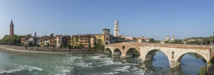 Framed Print : River Adige & Ponte Pietra, Verona, Veneto, Italy Framed Print : River Adige & Ponte Pietra, Verona, Veneto, Italy