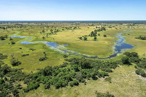 River Aerial, Okavango Delta, Botswana
