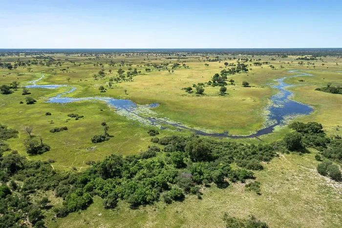 Framed Print : River Aerial, Okavango Delta, Botswana Framed Print : River Aerial, Okavango Delta, Botswana