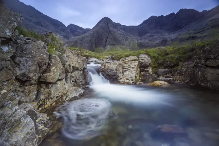 Framed Print : River Brittle flowing through Fairy Pools amidst rocks at Isle of Skye, Highland Region Framed Print : River Brittle flowing through Fairy Pools amidst rocks at Isle of Skye, Highland Region