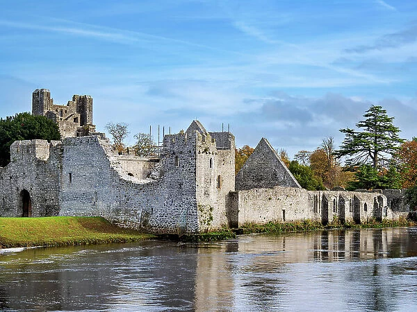 River Maigue and Desmond Castle, Adare, County Limerick, Ireland