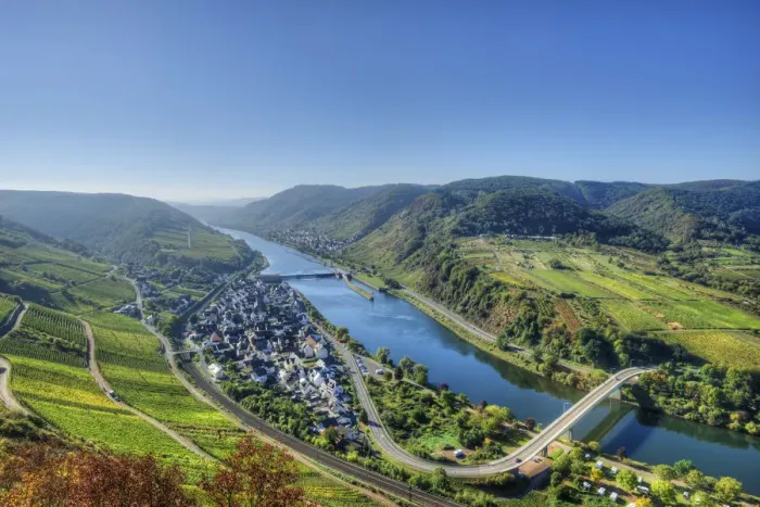 Framed Print : River Mosel with Neef, Rhineland-Palatinate, Germany Framed Print : River Mosel with Neef, Rhineland-Palatinate, Germany