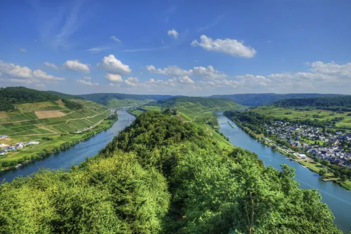 Framed Print : River Mosel with Punderich, former cloister Marienburg and Zell, Rhineland-Palatinate Framed Print : River Mosel with Punderich, former cloister Marienburg and Zell, Rhineland-Palatinate