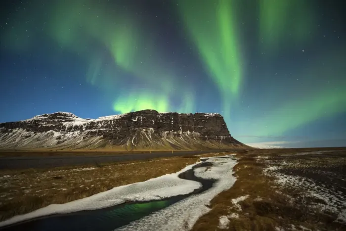 Framed Print : Road to Aurora, Iceland