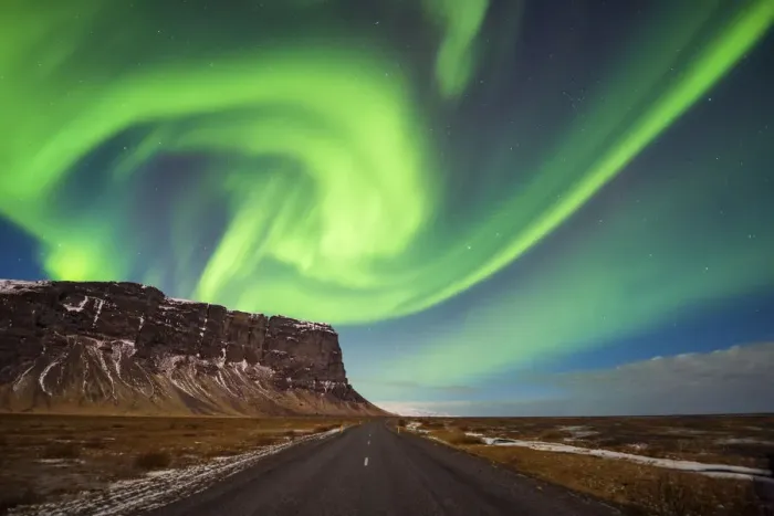 Framed Print : Road to Aurora, Iceland Framed Print : Road to Aurora, Iceland