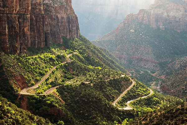 Road to Canyon overlook Zion National Park, Utah, USA