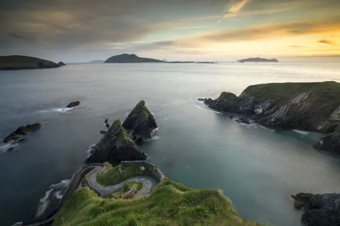 Framed Print : Road to Dunquin Pier and its surroundings. Dunquin, Dingle Peninsula, Co. Kerry, Munster Framed Print : Road to Dunquin Pier and its surroundings. Dunquin, Dingle Peninsula, Co. Kerry, Munster