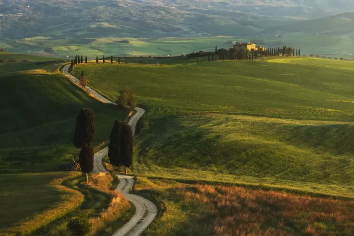 Framed Print : road to farmhouse in Montalcino, Tuscany, Italy Framed Print : road to farmhouse in Montalcino, Tuscany, Italy