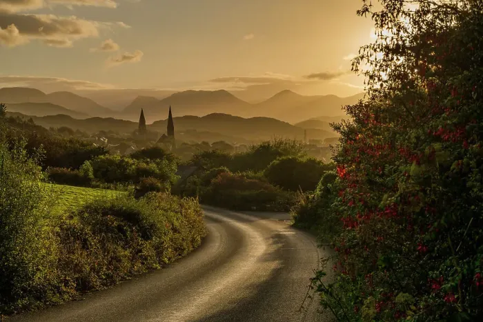 Framed Print : Road leading to Clifden, Connemara, Co. Galway, Ireland Framed Print : Road leading to Clifden, Connemara, Co. Galway, Ireland